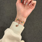 Suitable For Apple Iwatch Strap Exquisite Five-color Flower Opal Metal S10 Bracelet Women's Strap