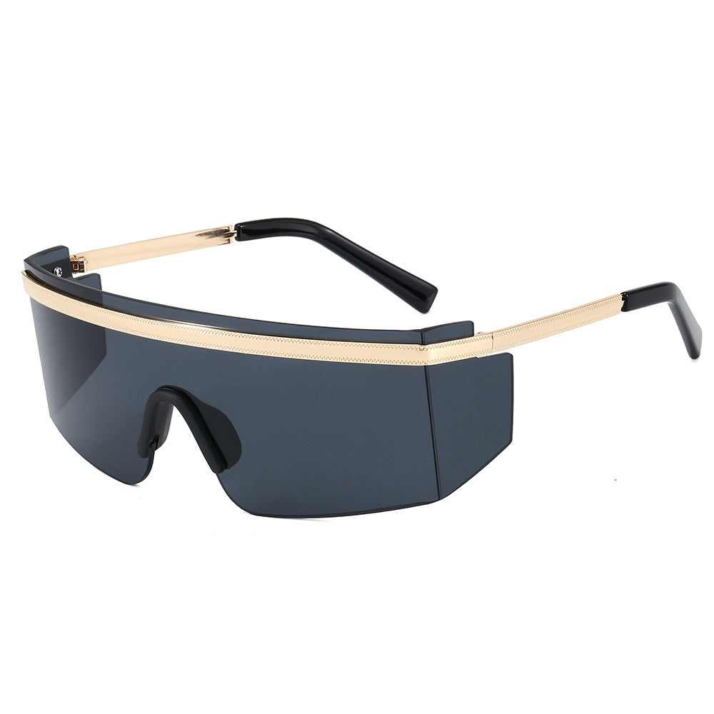 Fashion Big Metal Frame Goggles