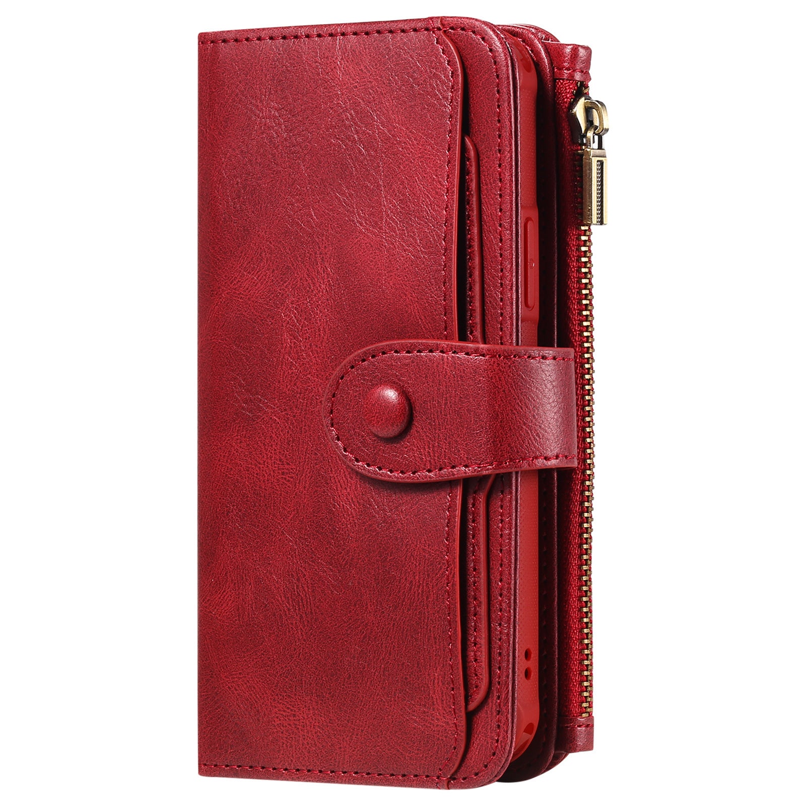 Applicable To 16 Mobile Phone Leather Case Retro Multi-function Card Wallet Split Magnetic Anti-fall Shell