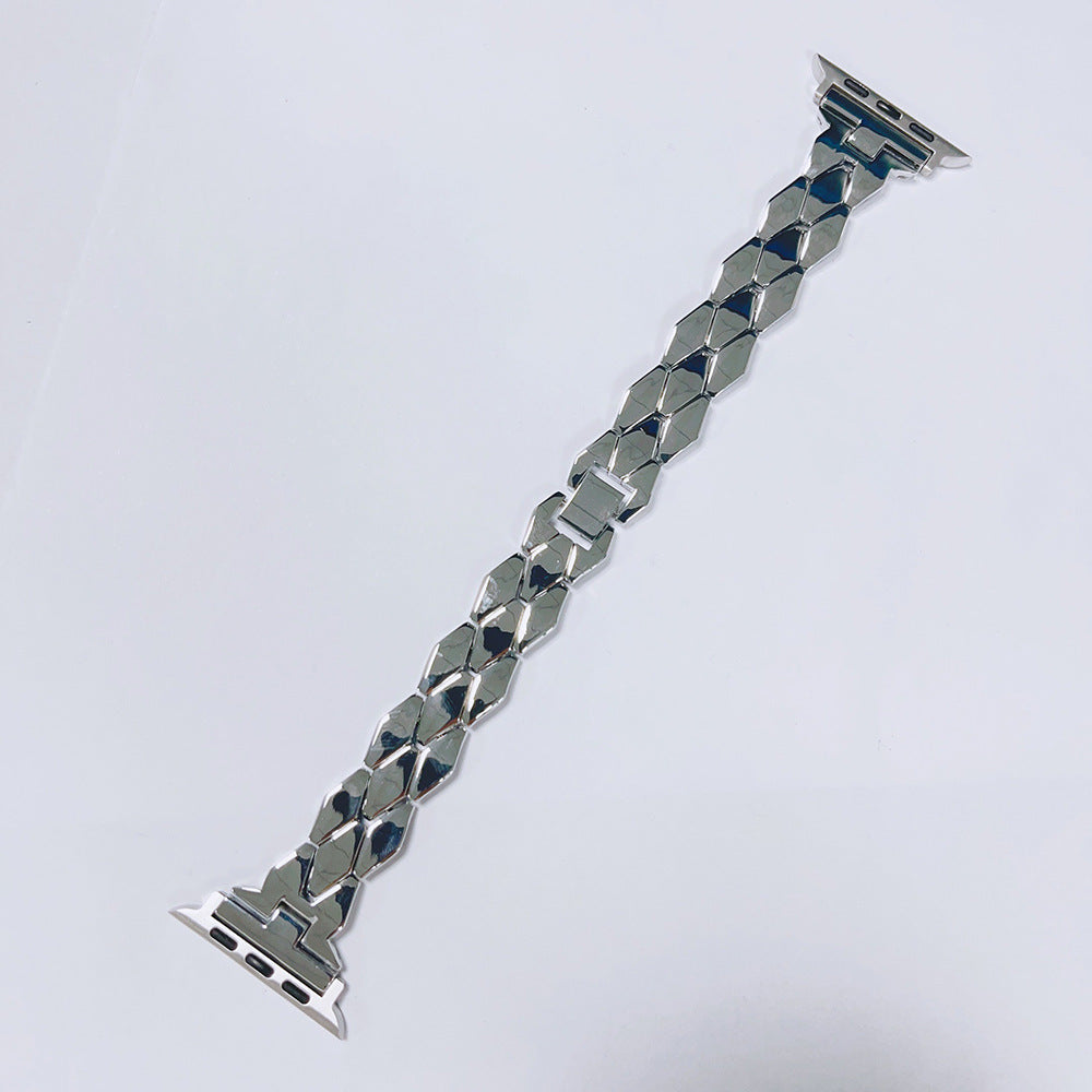 Creative Stainless Steel Diamond Solid Metal Strap