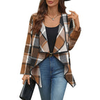 Irregular Button-free Shirt Cardigan For Women