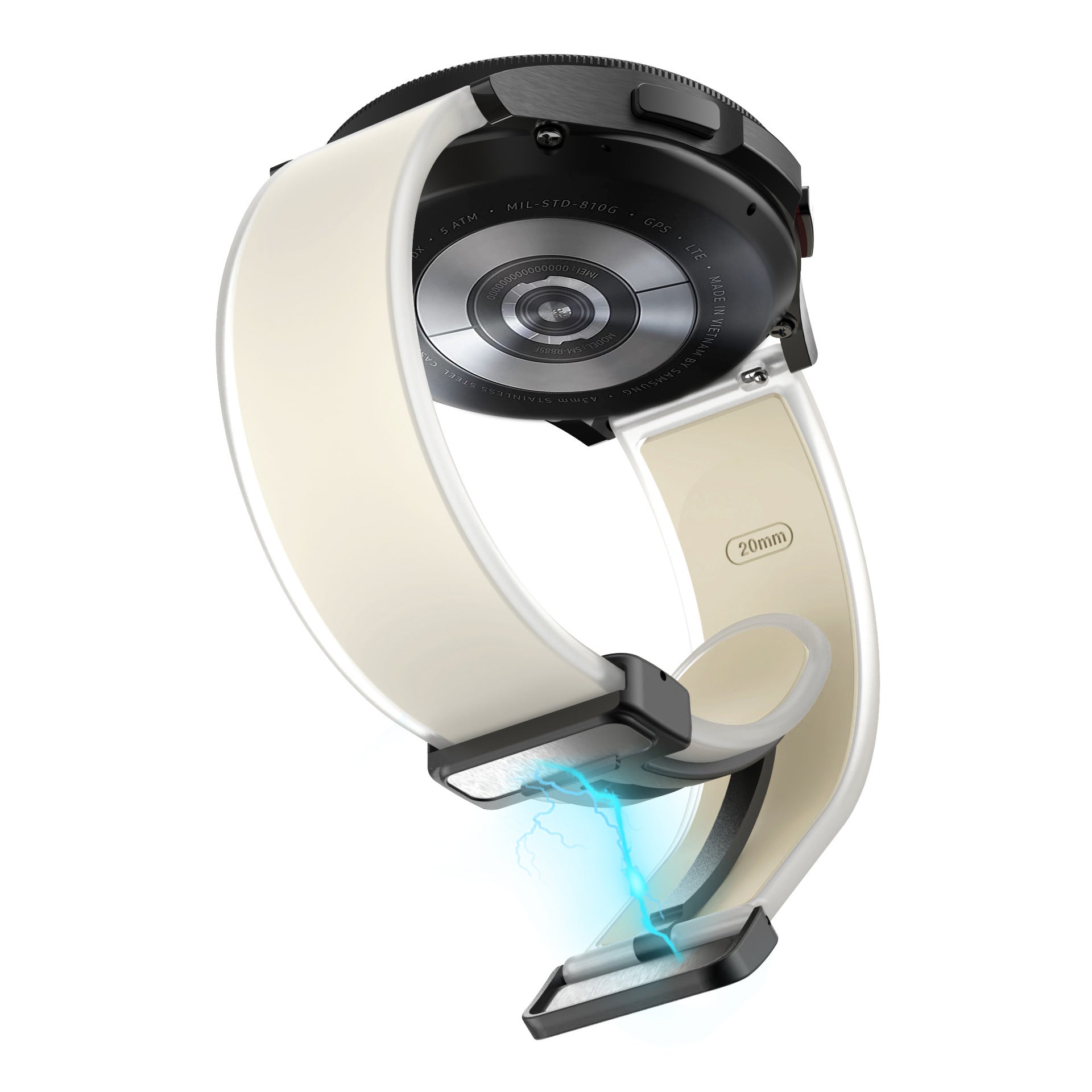 Universal Folding Magnetic Buckle Transparent Silicone Strap