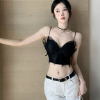 Pure Heavy Embroidery Butterfly Camisole