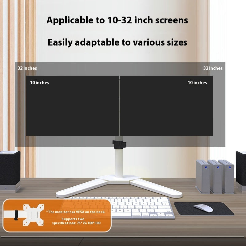 Dual-screen Display Horizontal And Vertical Screen Rotating Riser Base Bracket