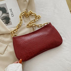 New Style Hand-carry Personality Fashion Patent Leather Armpit Baguette Small Shoulder Bag