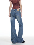 American-style Retro Washed Skinny Jeans Women's High Street Slimming