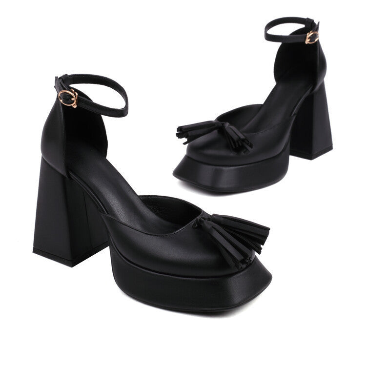 European And American Style Tassel High Heels For Women