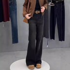 Plus Size Women's High Waist Elastic Straight Skinny Jeans