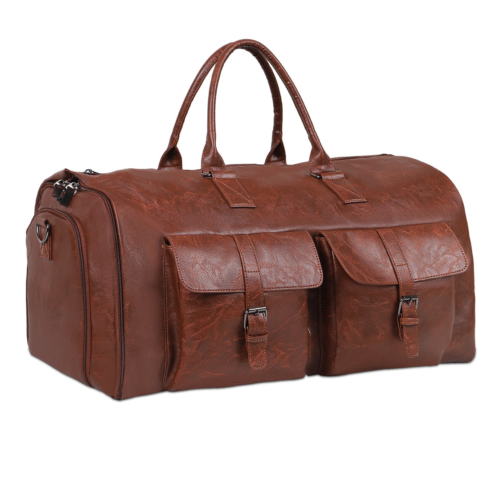 Large Capacity Men's Leather Suit Storage Bag