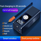 Wireless Car Inflatable High-power Portable Intelligent Digital Display Inflatable Treasure Multi-function Wireless Charging