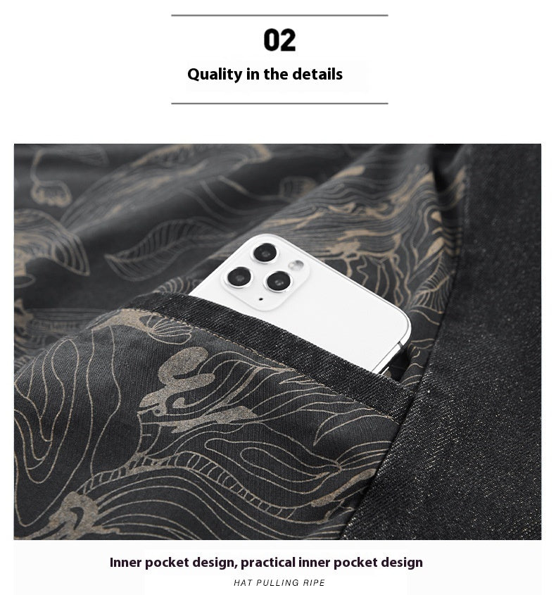 Spring And Autumn Denim Jacket Business Leisure