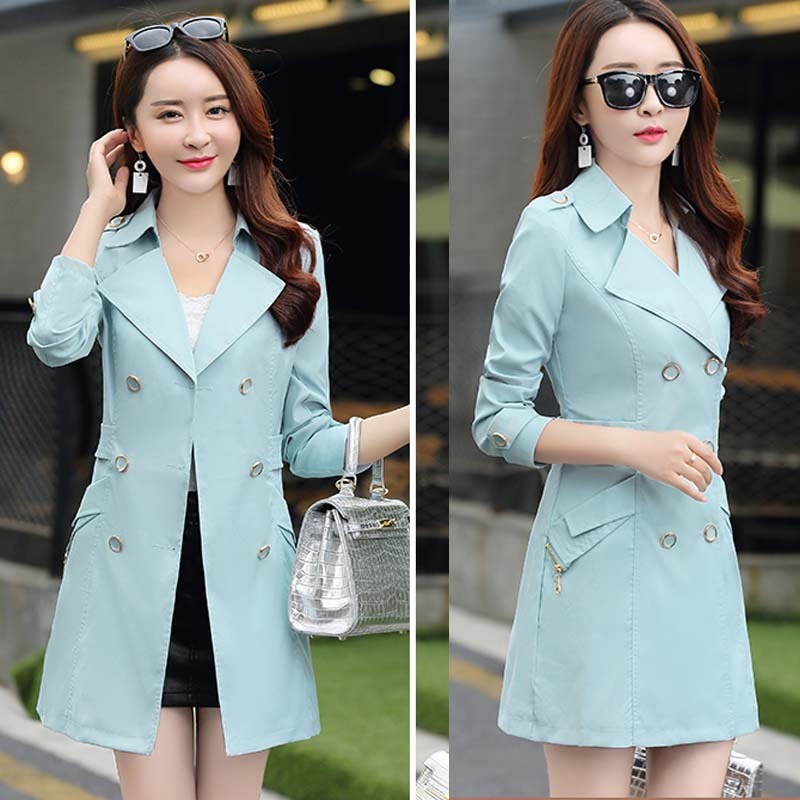 Fashion All-match Slim Women's Chinese Windbreaker