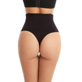 Mid Waist Seamless T-back Belly Striped Briefs High Elastic Plus Fishbone Thin Women's Underwear